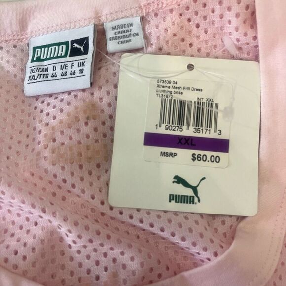 Puma Mesh Pink Activewear 48 Off Shoulder Crew Neck Graphic Dress Sz‎ XXL - Picture 4 of 6